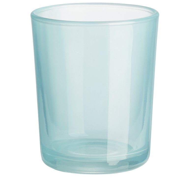 Teelichtglas hellblau