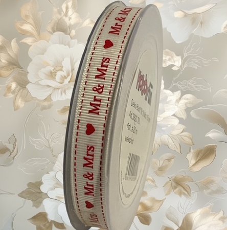Schleifenband zur Hochzeit-Mr. & Mrs., rot