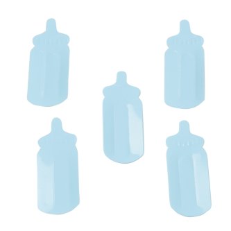 Flitter-Babyflasche hellblau, ca.2cm