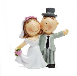 Hochzeitspaar fr die Torte, 9 cm