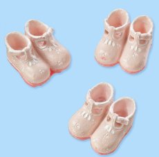 Mini Babyschuhe, rosa, 3 Paar