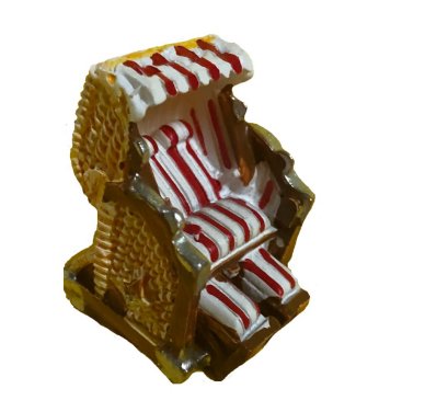 Mini Strandkorb rot-wei