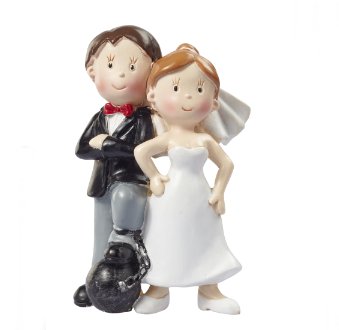 Hochzeitspaar mit Fufessel