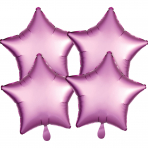 Ballon Sterne Pastell Pink, 4 Stck