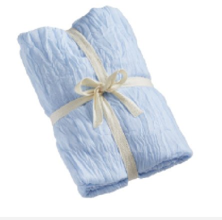 Tischl�ufer Hochzeit, hellblau aus Musselin