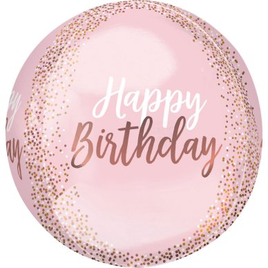 Orbz Folienballon rund - Happy Birthday
