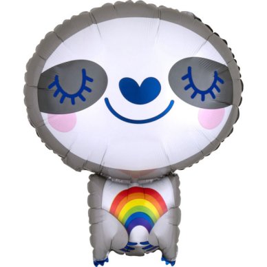 Faultier Regenbogen Ballon