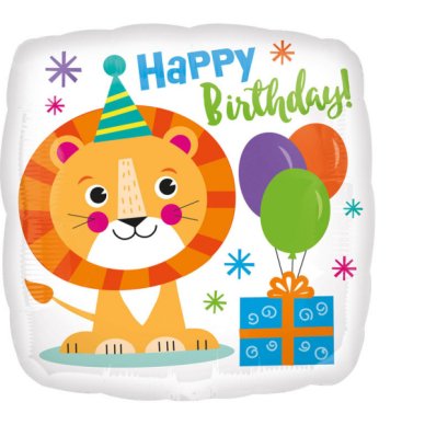 Folienballon Happy Birthday Lwe