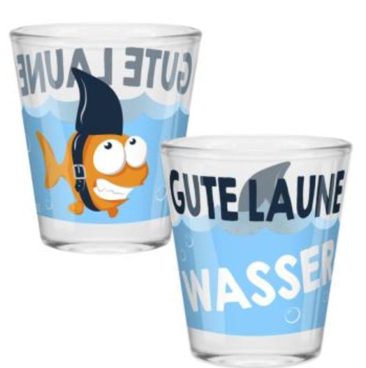 Schnapsglas Gute Laune Wasser