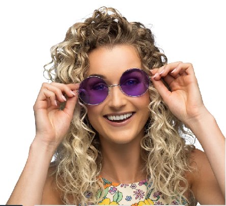 Partybrille Hippie XL lila