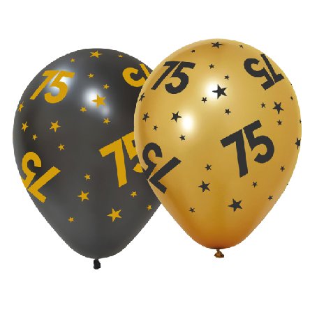 Luftballons zum 75.Geburtstag