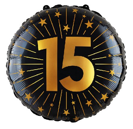 Folienballon Zahl 15