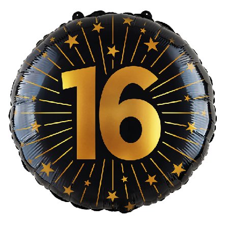 Folienballon Zahl 16