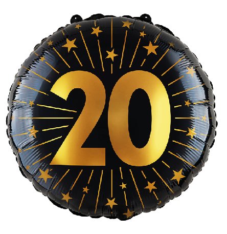 Folienballon Zahl 20