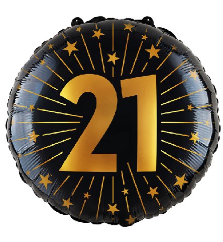Folienballon Zahl 21