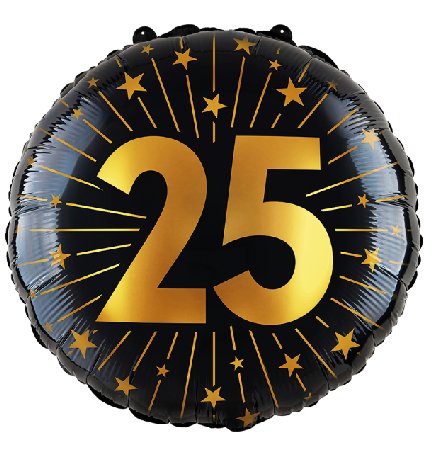 Folienballon Zahl 25