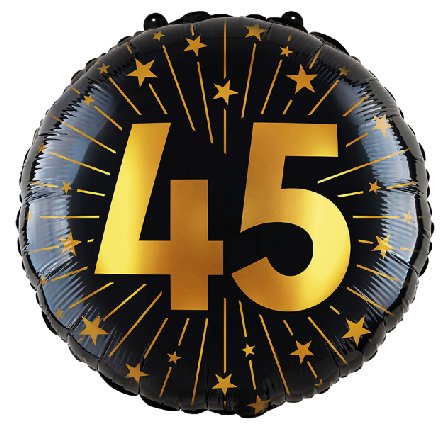 Folienballon Zahl 45