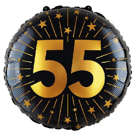Folienballon Zahl 55