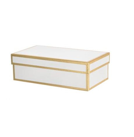 Geschenkschachtel wei/gold, M