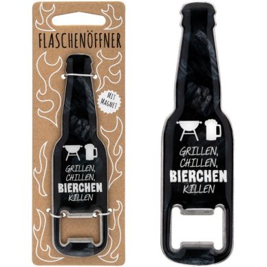 Flaschenffner mit Magnet Bierchen killen