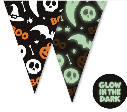 Wimpelkette Glow in the Dark