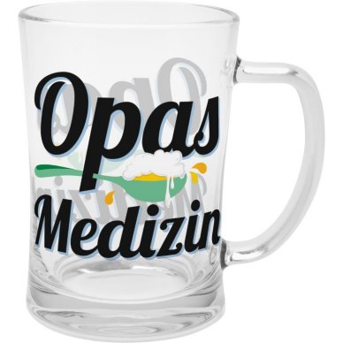 Bierglas Motiv Opas Medizin