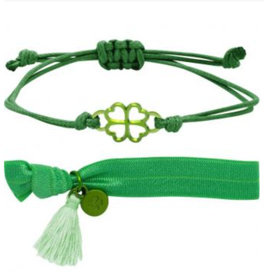 Armband Set - Kleeblatt grn