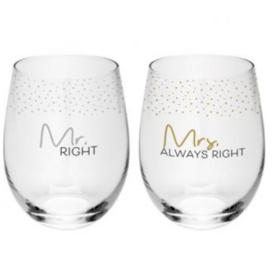 Trinkglas Set - Mr. und Mrs.