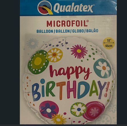 Folienballon Blumen Geburtstag