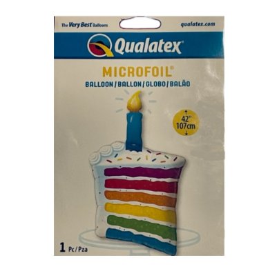 Folienballon Stck Regenbogen Kuchen