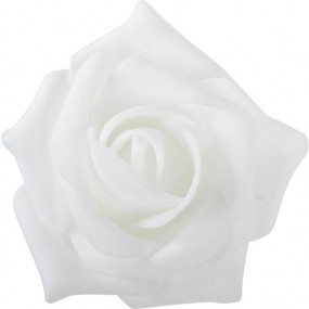 Deko Blume Rose weiß, 12 Stück