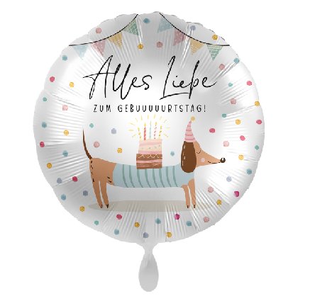 Geburtstag Ballon mit Hund
