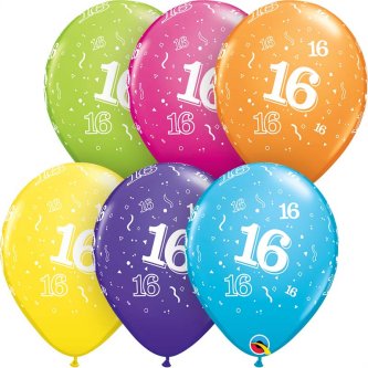 Ballons mit Zahl 16