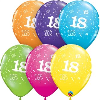 Qualatex - 25x Luftballons Zahl 18