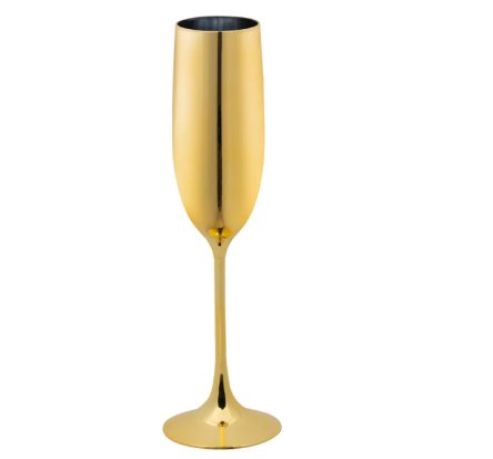 Sektglas, gold fr 125ml