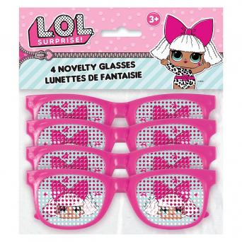 Kunststoffbrillen LOL, 4 Stck