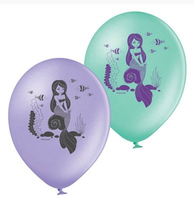 Meerjungfrau Luftballons, 6 Stck
