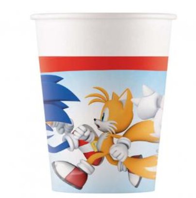 Sonic Pappbecher, 8 Stck