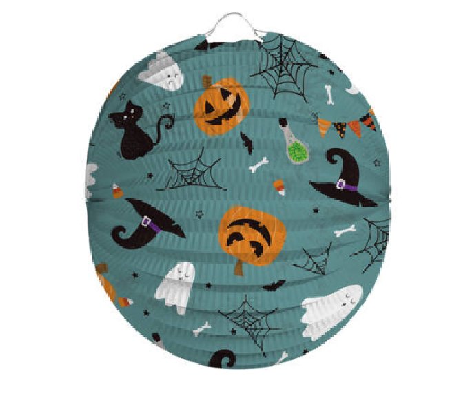 Runde Laterne - Happy Halloween, 22 cm