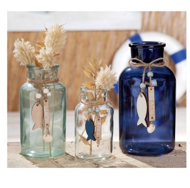 Maritime Vase mit Fisch Anhnger