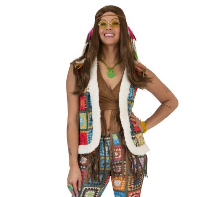 Hippie Weste fr Damen, Gr. 44-46 (L)
