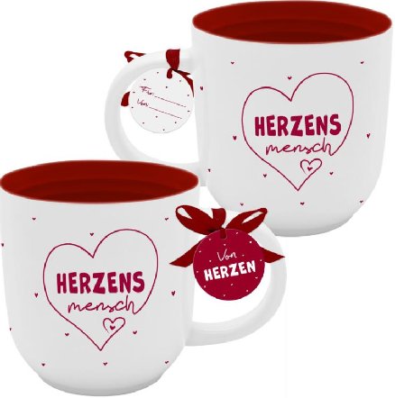 Kaffeebecher / Tasse Herzensmensch
