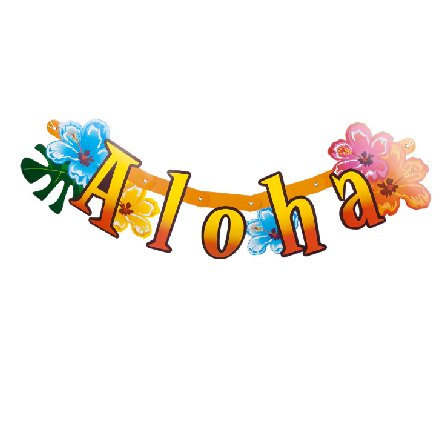 Buchstabengirlande Hibiscus Aloha