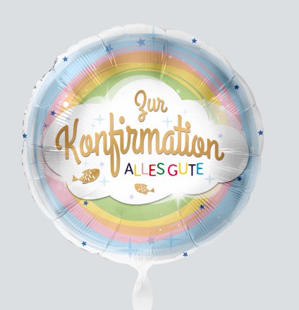 Konfirmation Regenbogen Ballon, 71cm