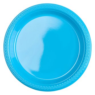 Plastik Teller, karibikblau, 17,7 cm