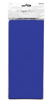 Seidenpapier, blau - 5 Bgen