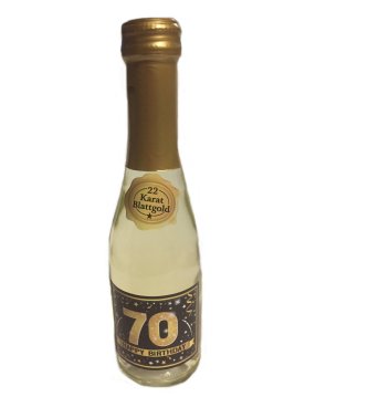 Goldsekt Schwarz/ Gold zum 70.Geburtstag