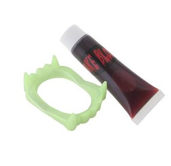 Gebiss Set Vampir (Zhne und Blut )