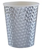 Becher Metallic Silber, gestanzt