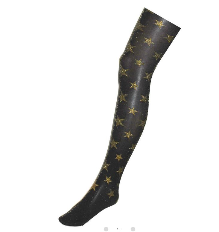 Strumpfhose mit goldenen Sternen